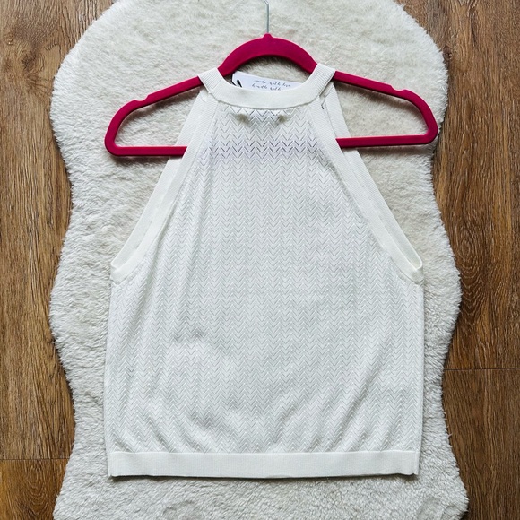 Alice + Olivia Soft White Women’s Knit Top - Picture 3 of 5